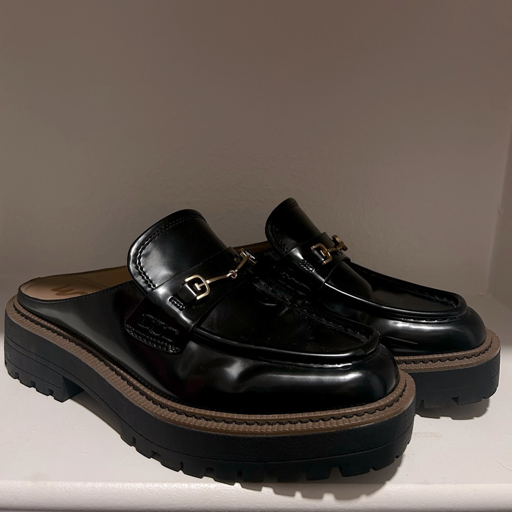 Sam Edelman Black Lennon Lug Sole Mule size 9.